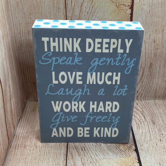 Barnyard Designs Inspirational Sign Boxes Think Deeply/A Smile - Picture 4 of 14
